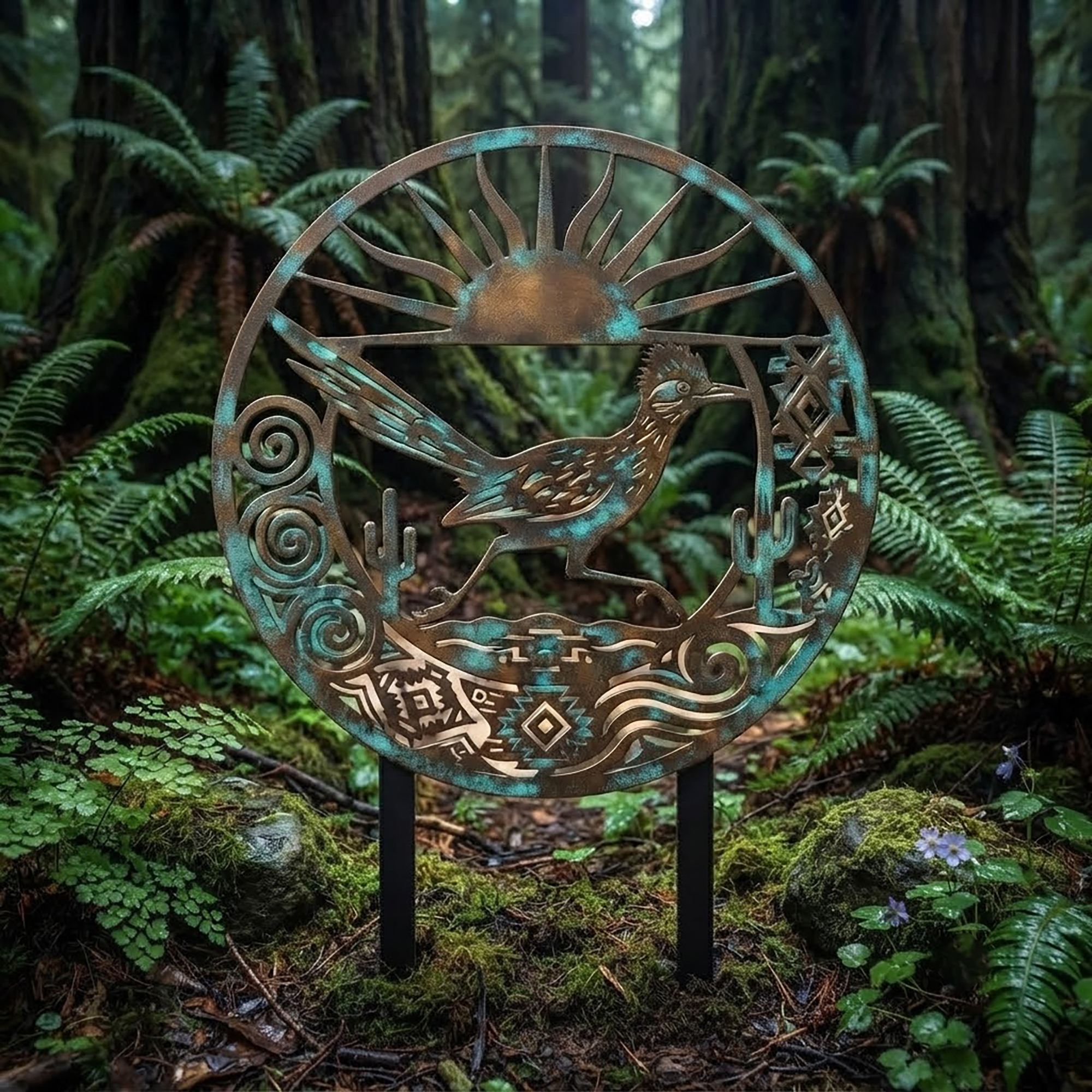 Southwestern Roadrunner Garden Stake - product view 3