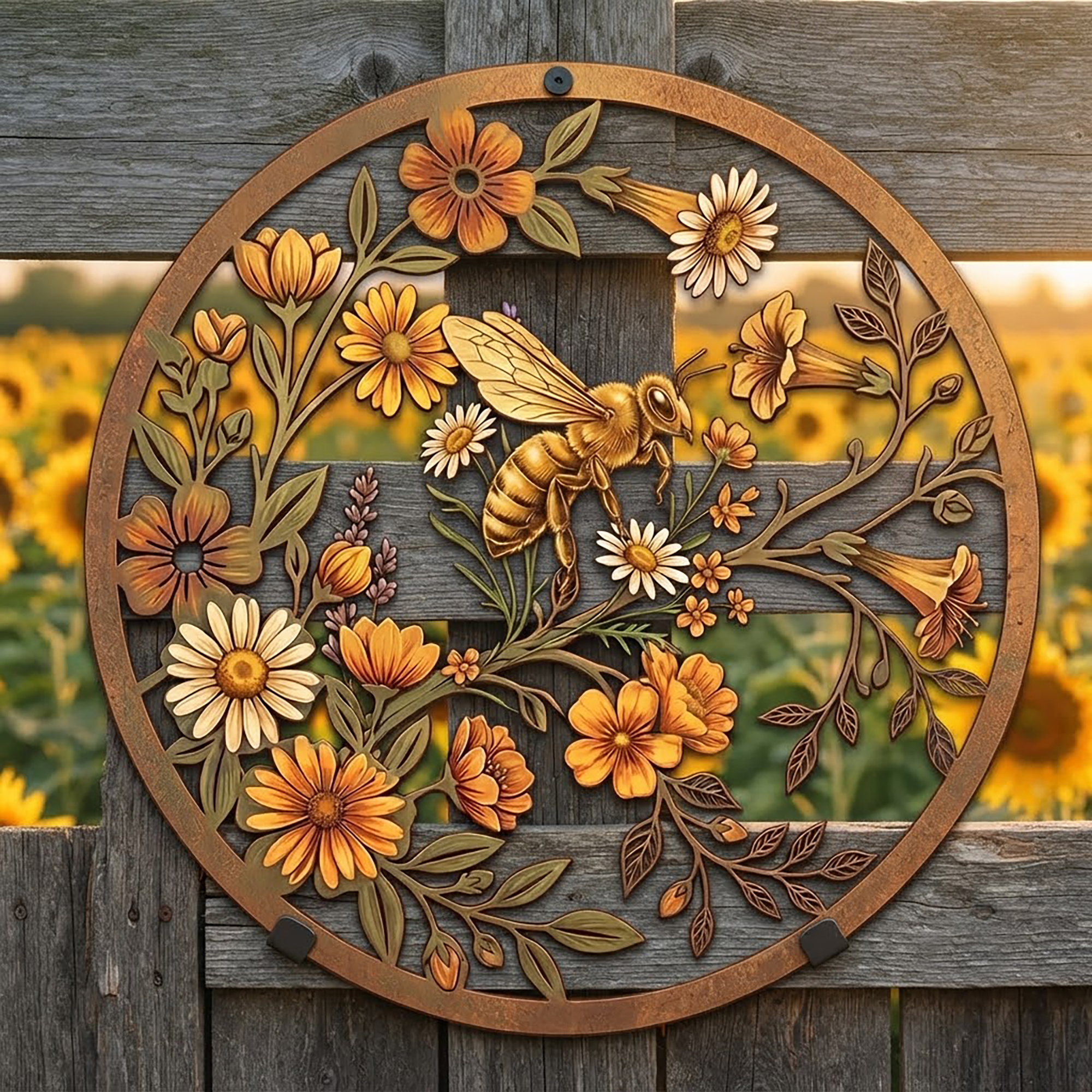 Honey Bee Metal Wall Art - product view 2