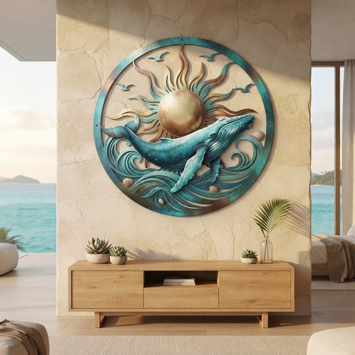 Whale Metal Wall Art