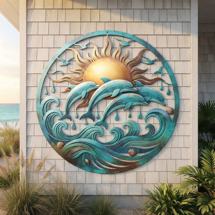 Dolphin Metal Wall Art