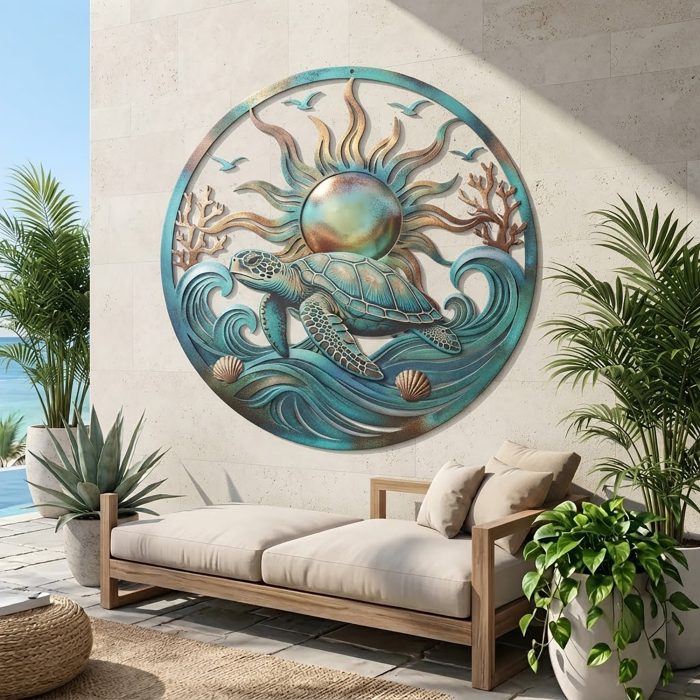 Sea Turtle Metal Wall Art