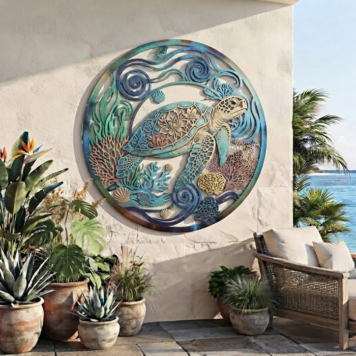 Sea Turtle Metal Wall Art