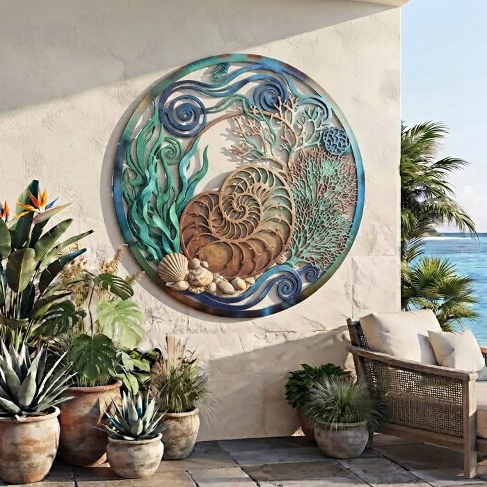 Nautilus Metal Wall Art