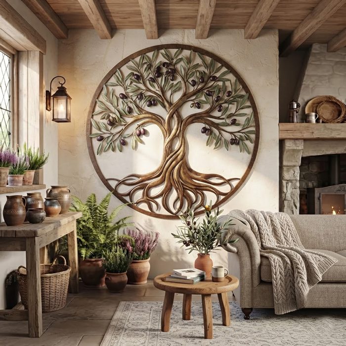 Olive Tree of Life Metal Wall Art