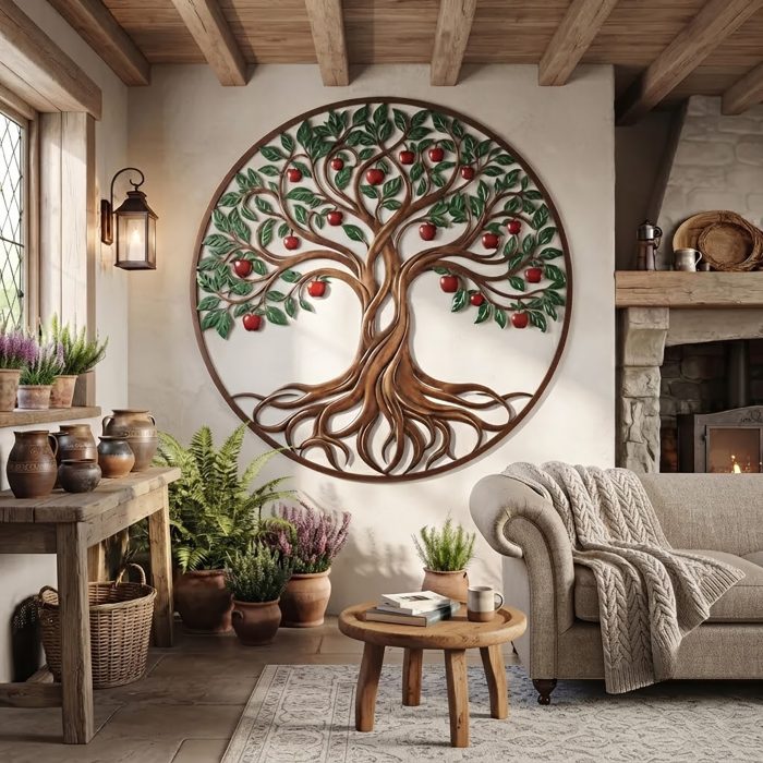 Apple Tree of Life Metal Wall Art