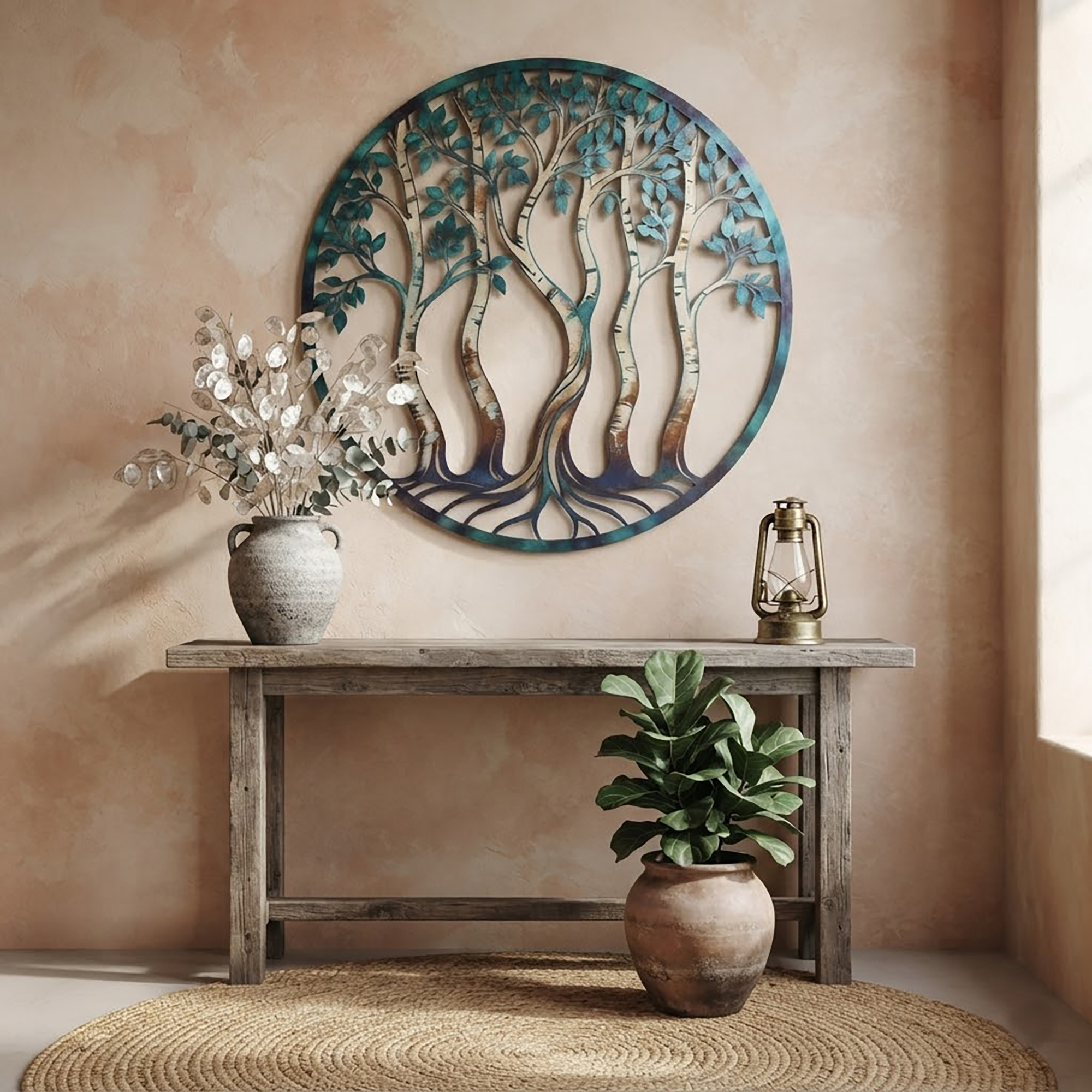 Birch Tree Forest Metal Wall Art - product view 2