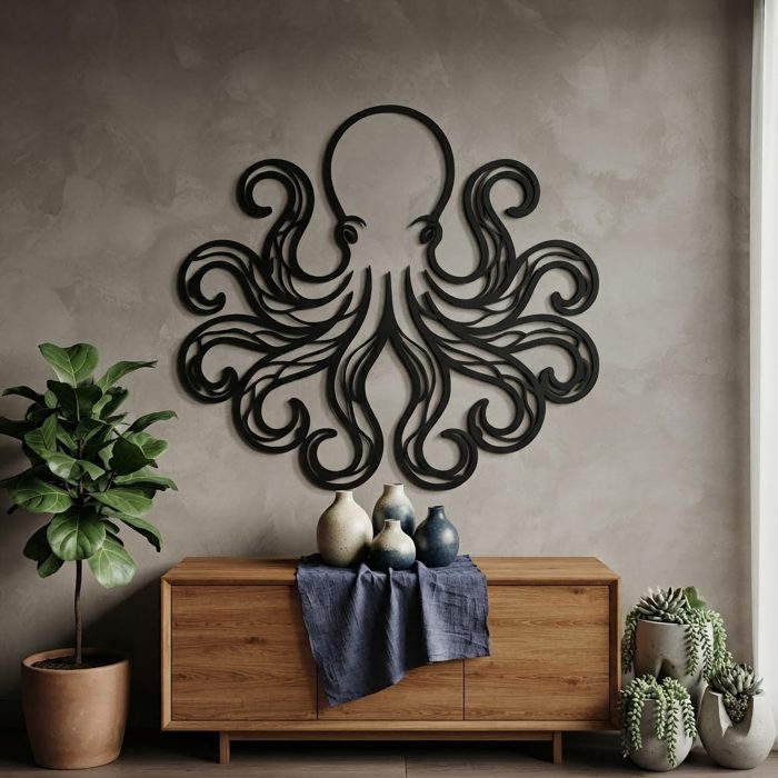 Octopus Metal Wall Art