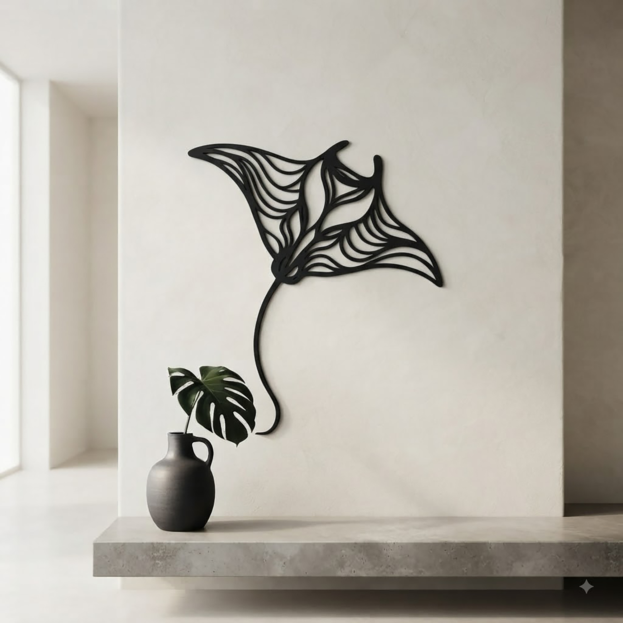 Mother and Baby Sea Turtle Metal Wall Art - product view 3