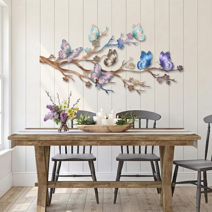 Butterfly Branch Metal Wall Art