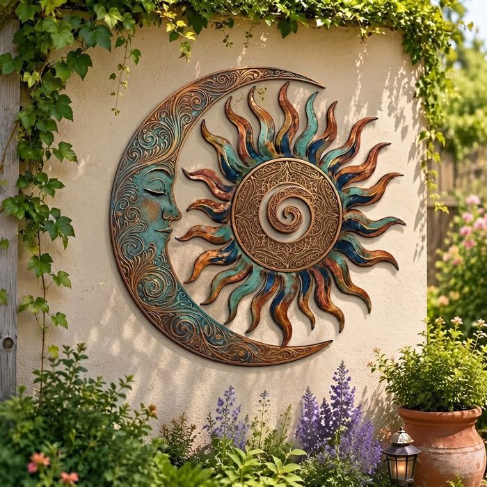 Sun and Moon Metal Wall Art