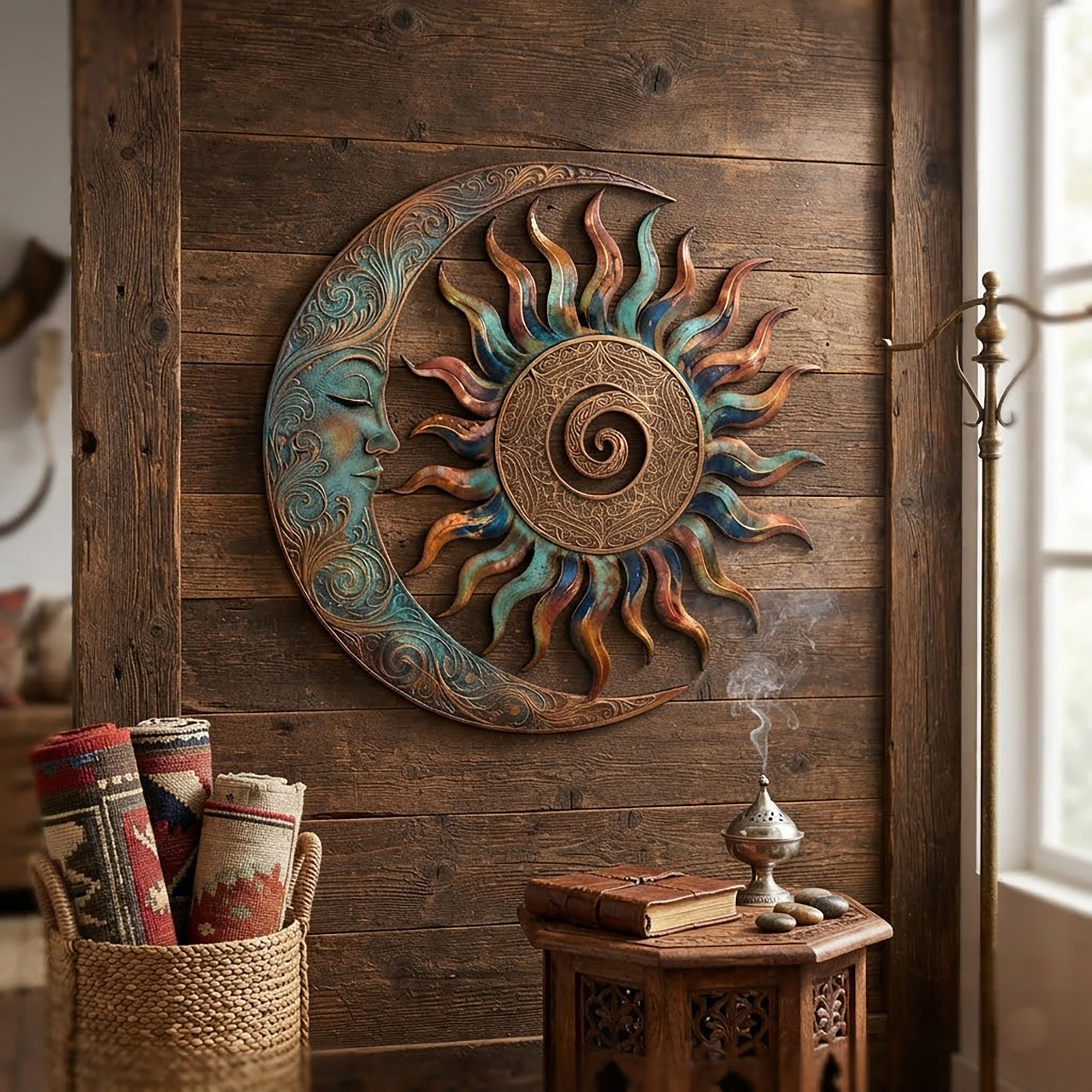 Sun and Moon Metal Wall Art - product view 2