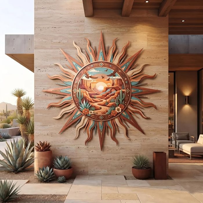 Desert Sun Metal Wall Art