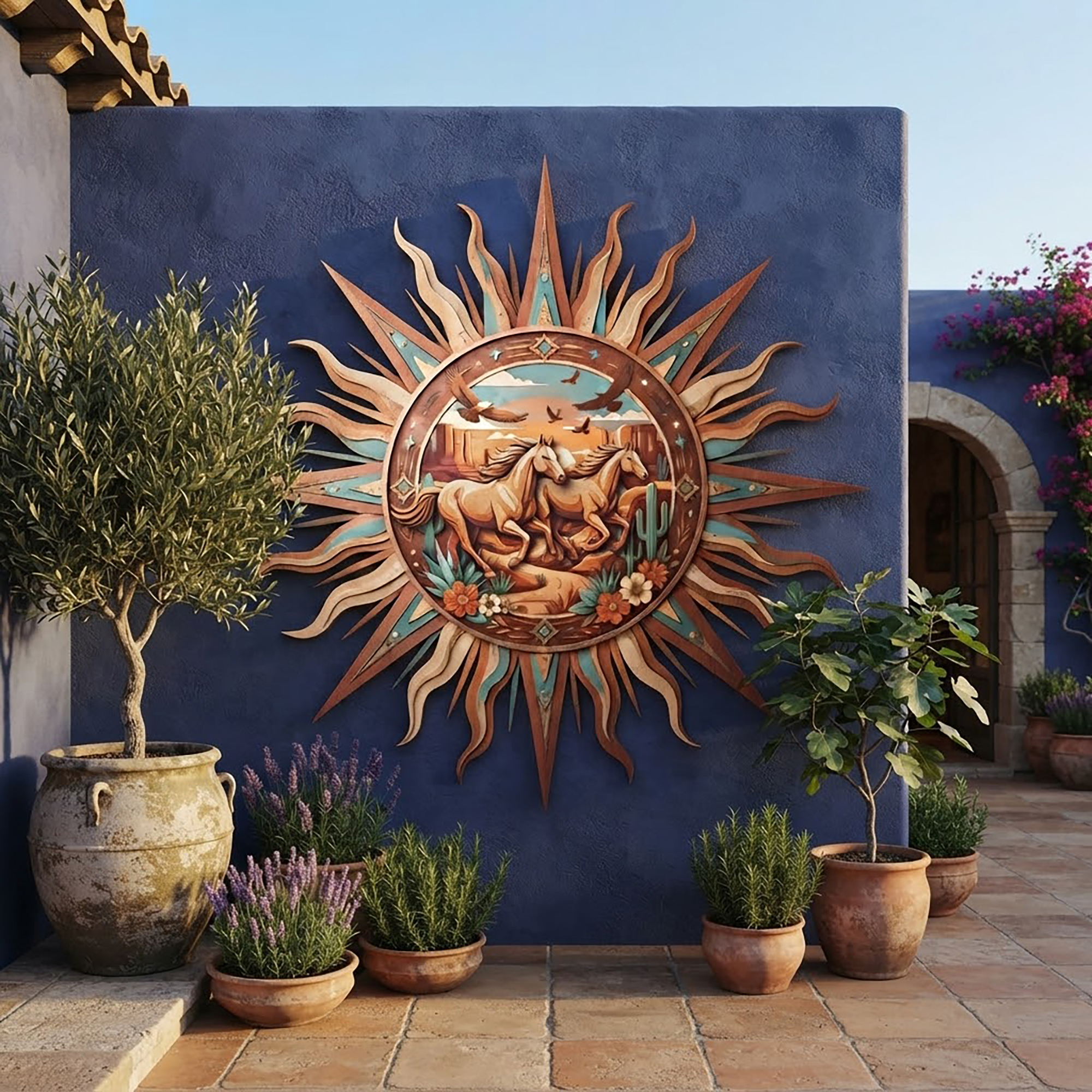 Western Horse Metal Wall Art - product view 2