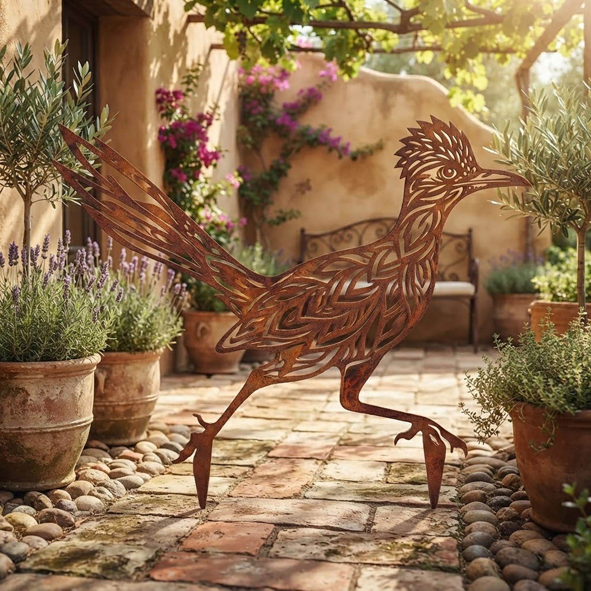 Roadrunner Metal Garden Stake - product view 2