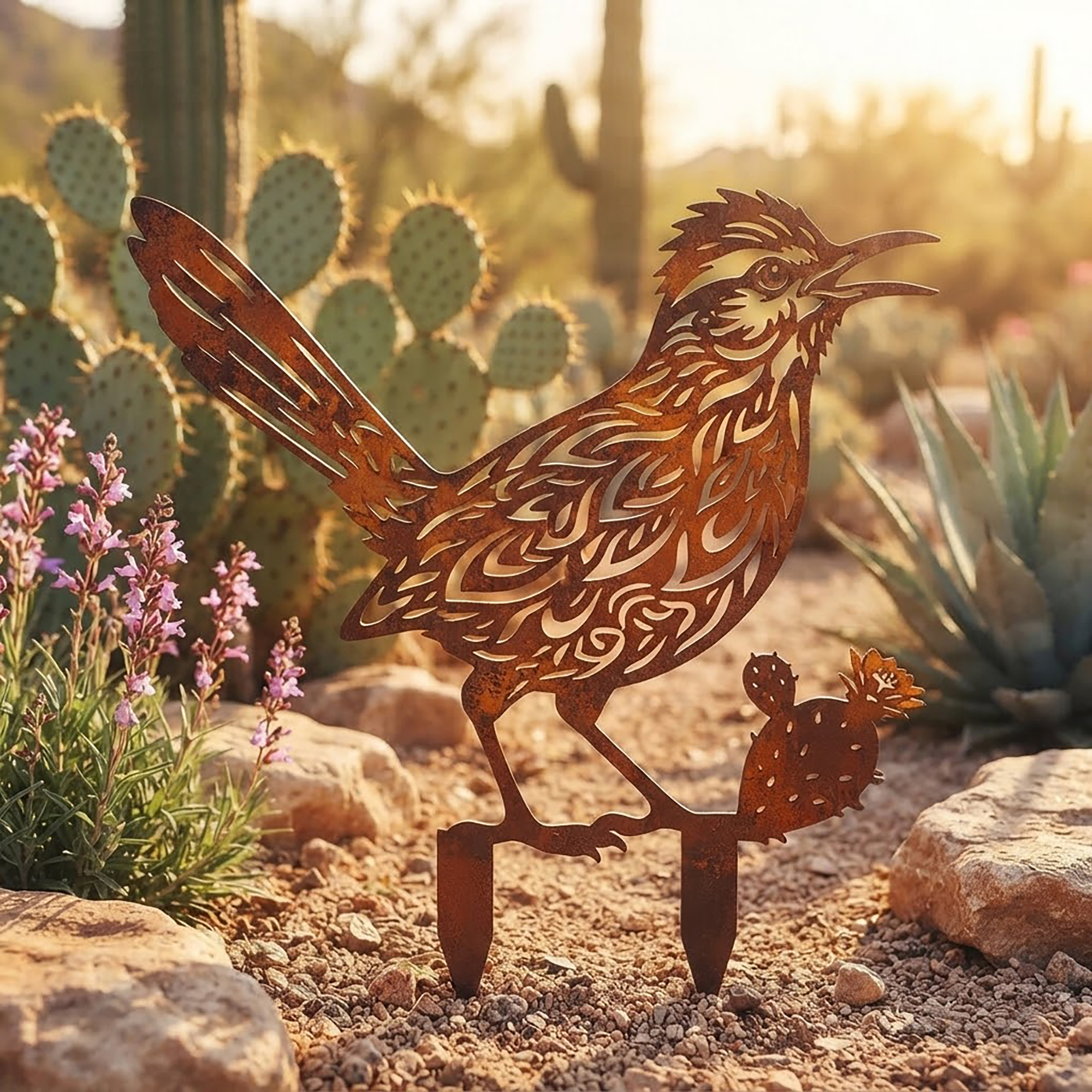 Roadrunner Metal Garden Stake
