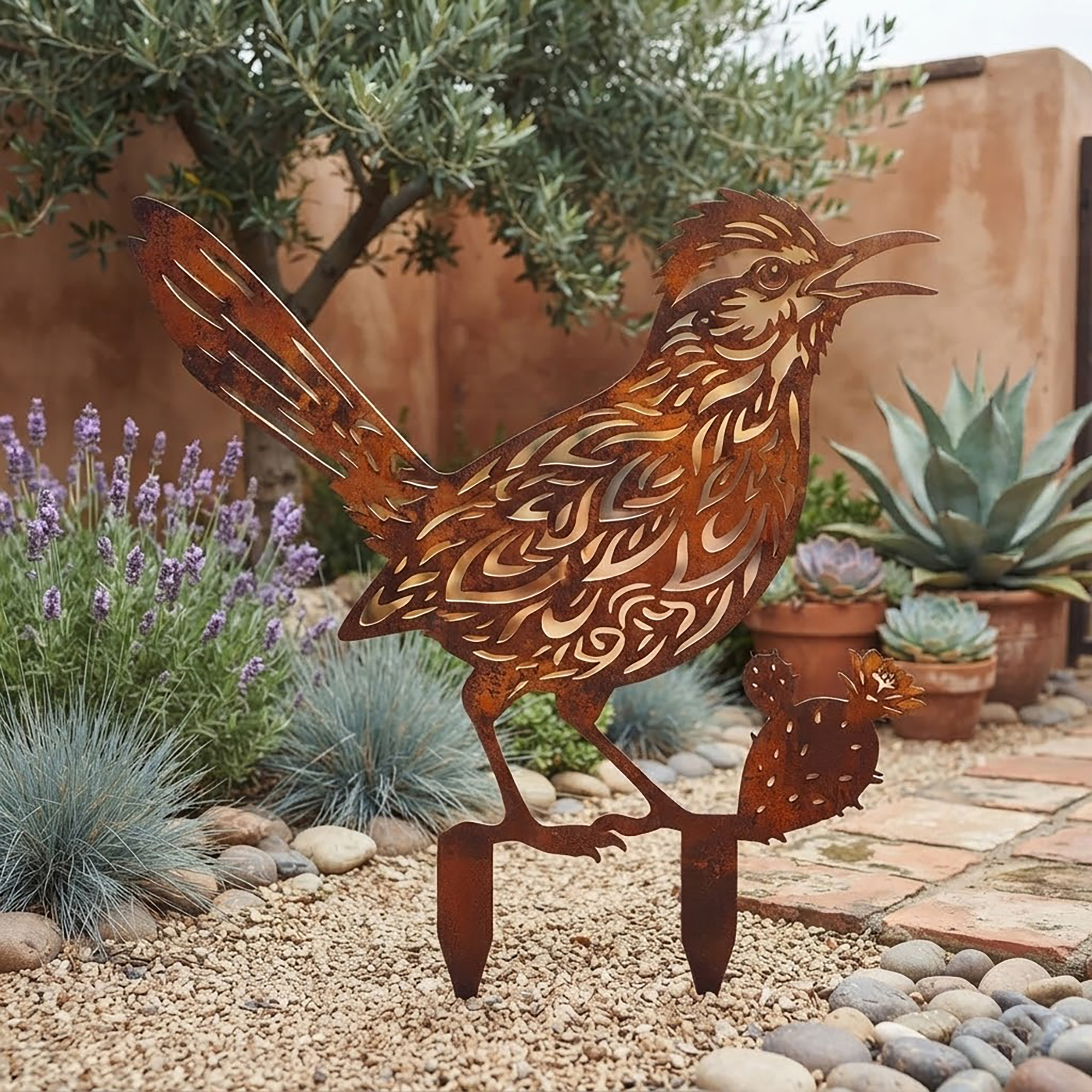 Roadrunner Metal Garden Stake - product view 2