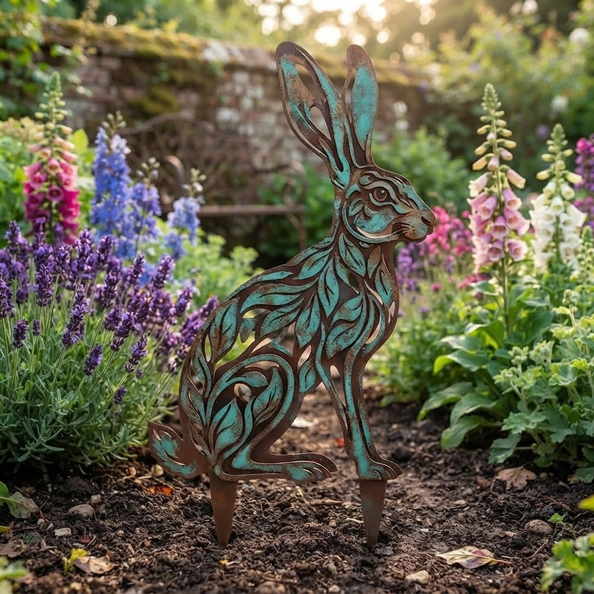 Jackrabbit Metal Garden Stake - product view 2