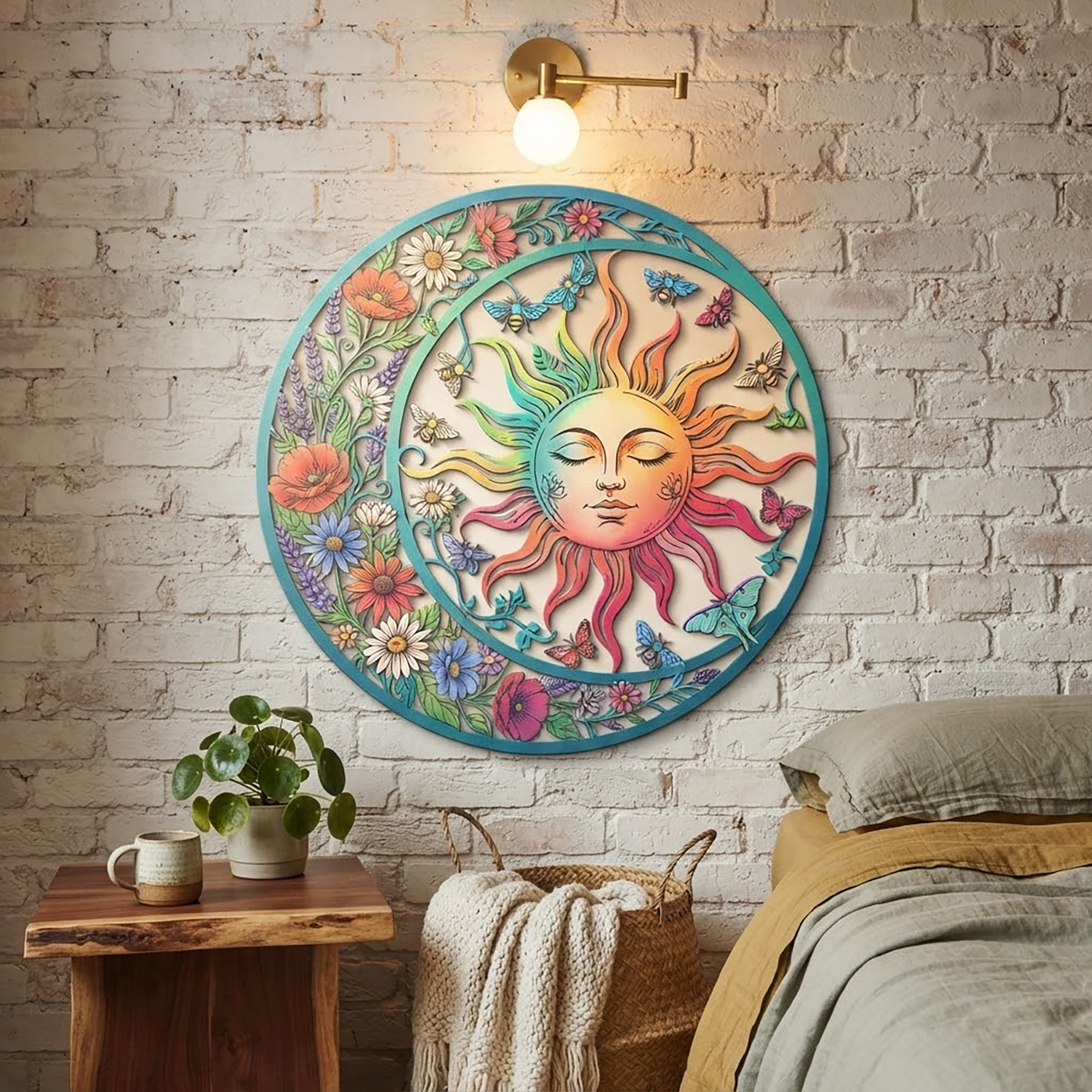 Celestial Sun Metal Wall Art - product view 2