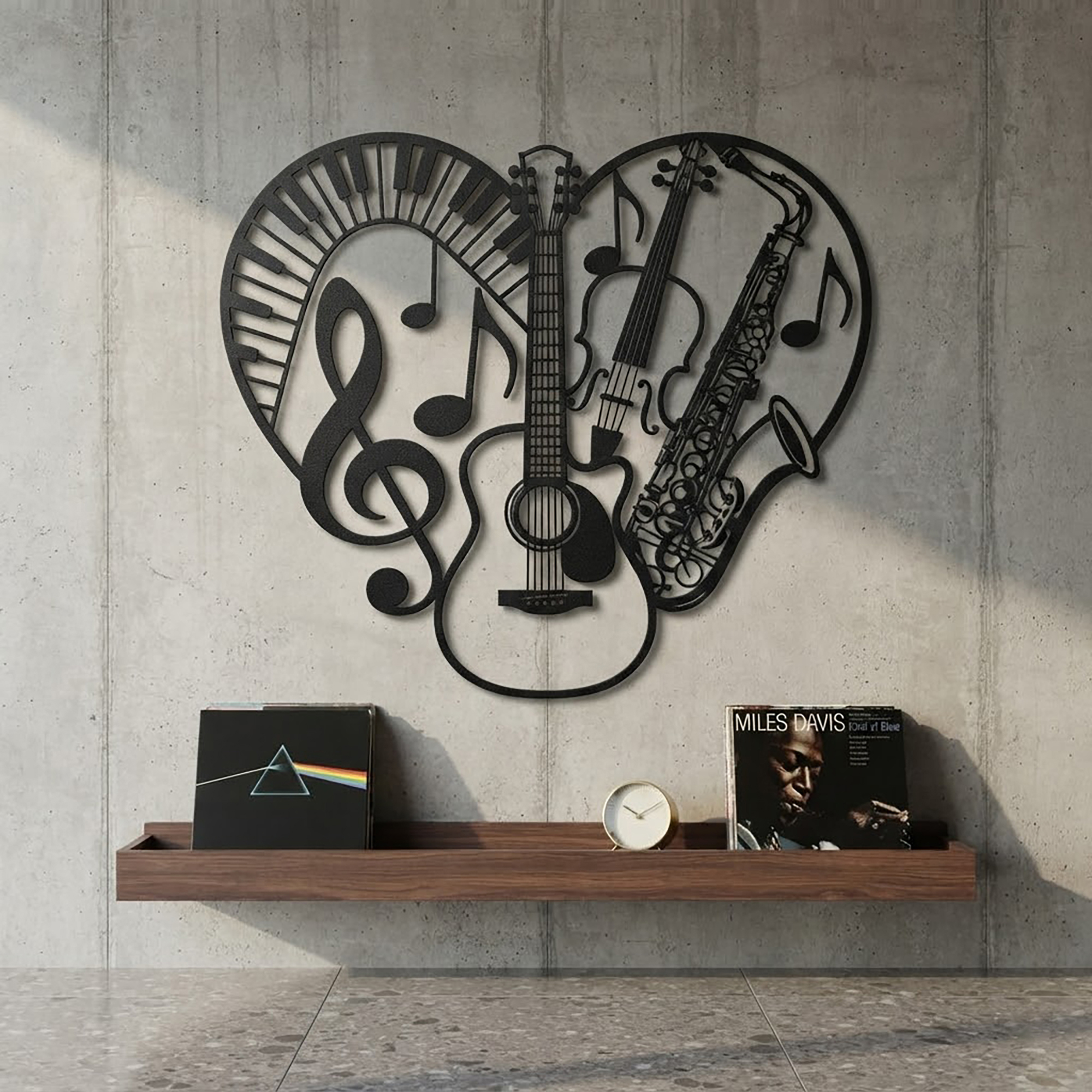 Music Heart Metal Wall Art - product view 2