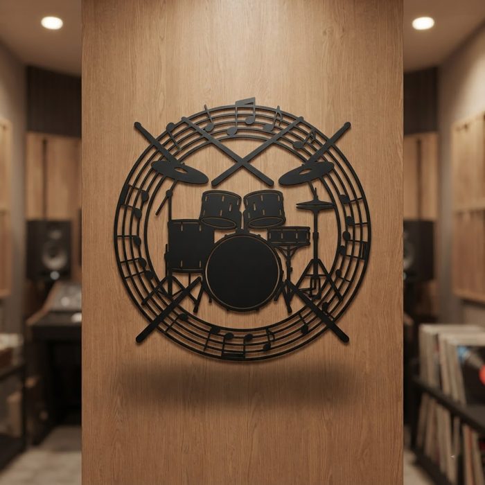 Drum Set Metal Wall Art
