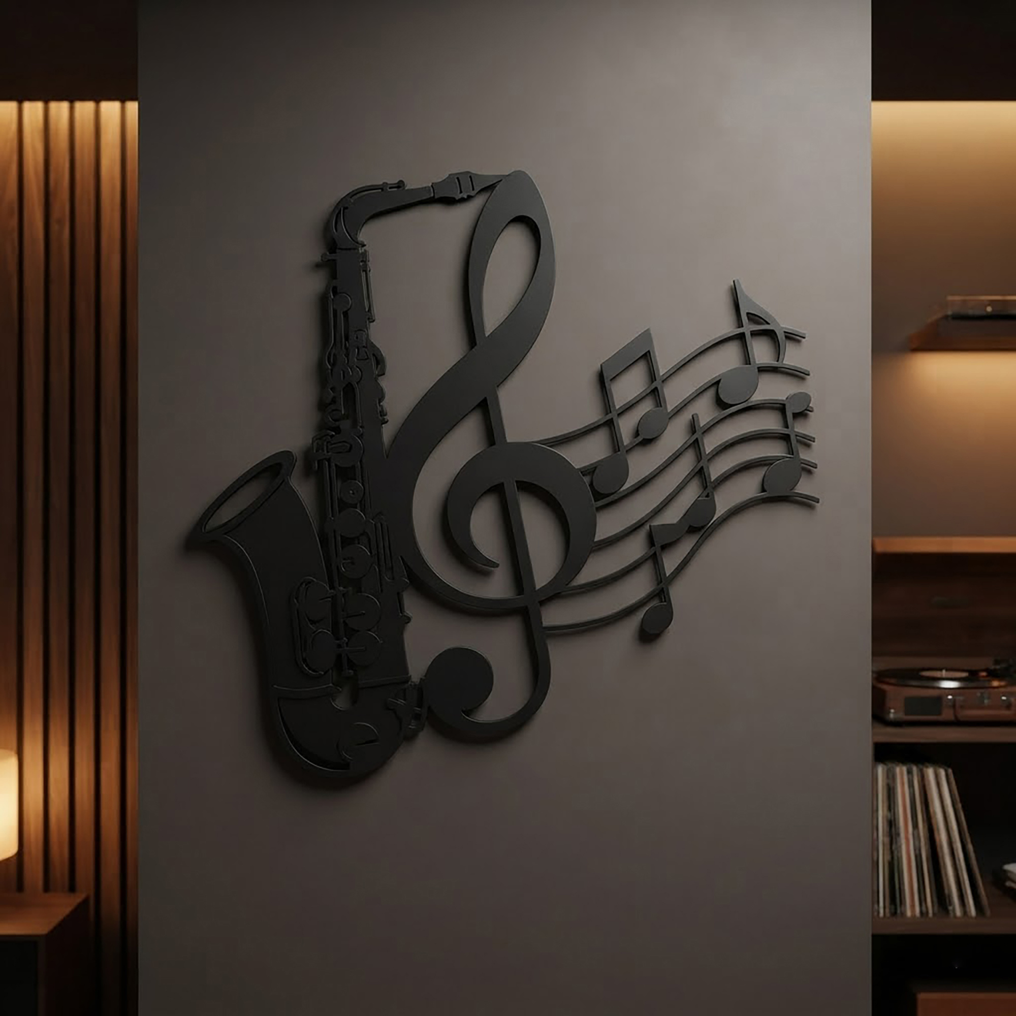 Saxophone Metal Wall Art - product view 2