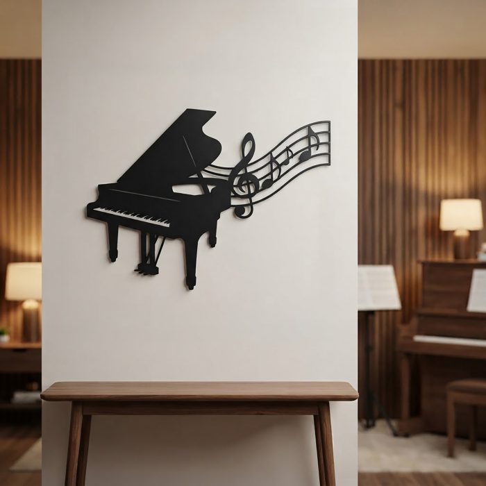 Grand Piano Metal Wall Art