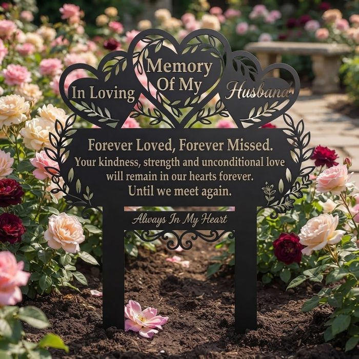 In Loving Memory of My Husband Metal Garden Stake