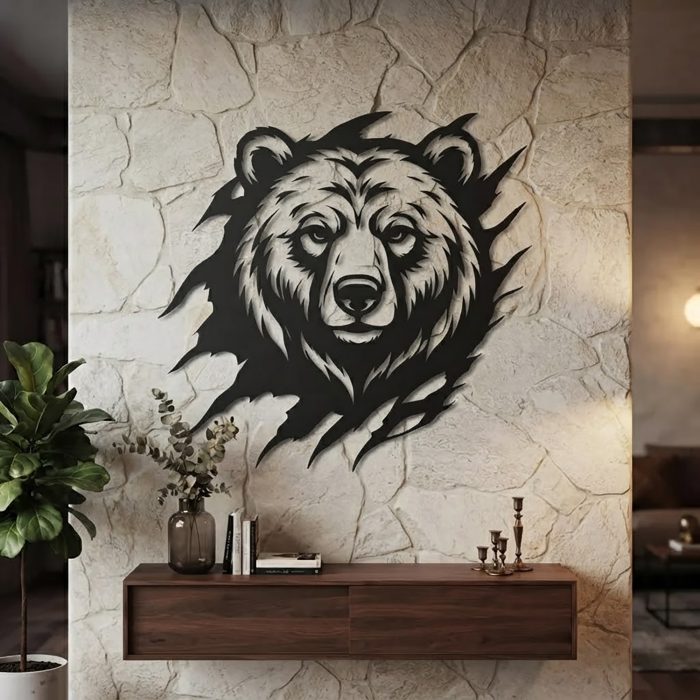 Bear Metal Wall Art