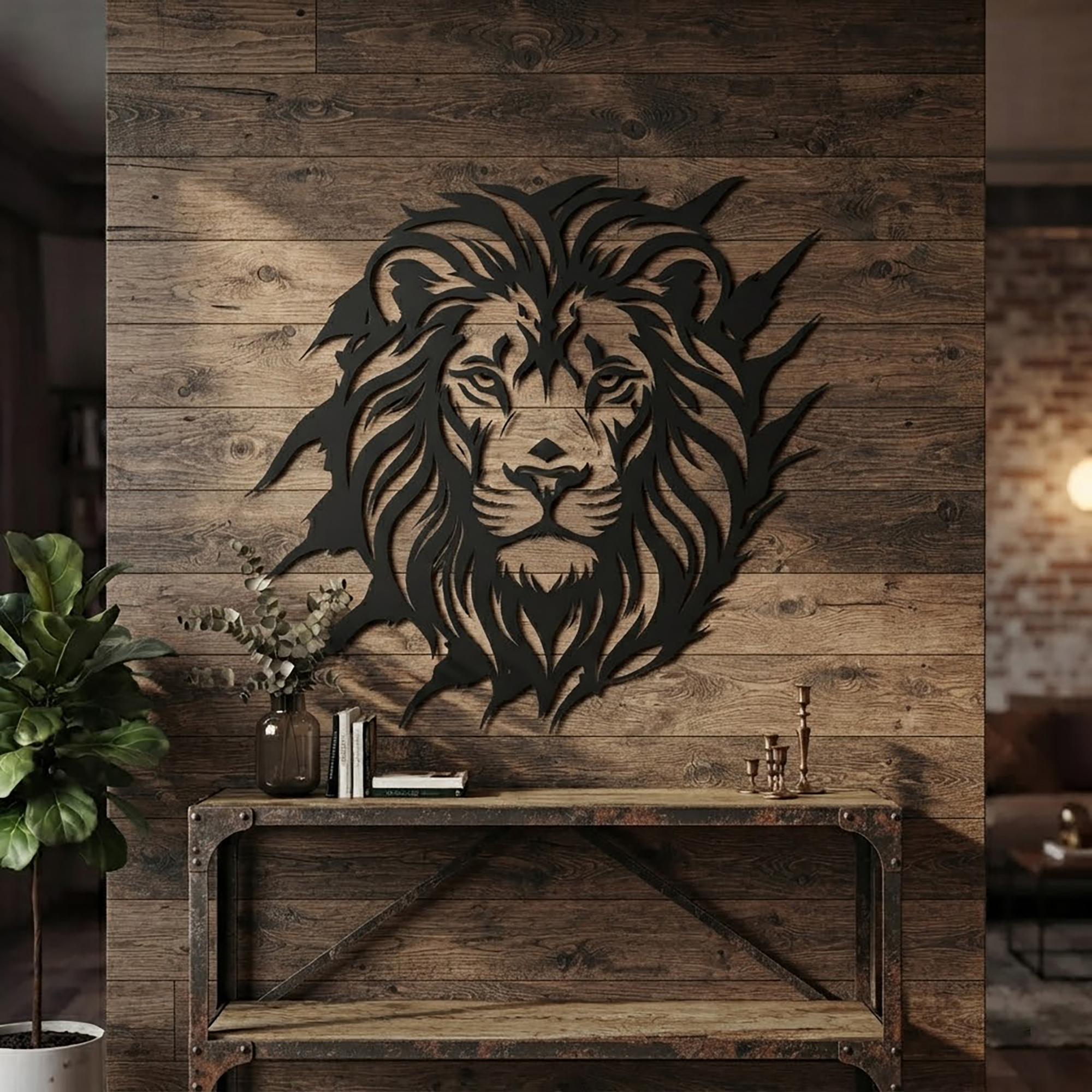Lion Metal Wall Art - product view 2