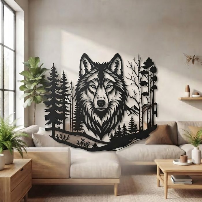 Wolf Forest Metal Wall Art