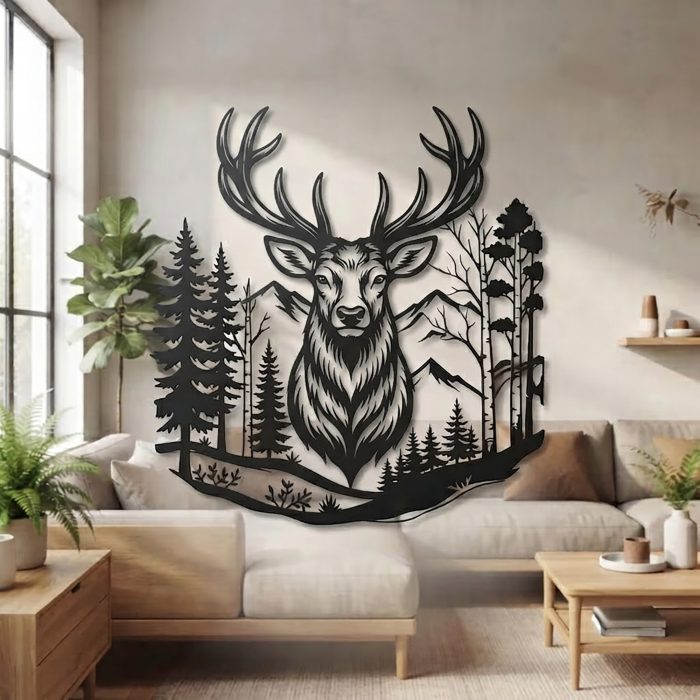 Elk Forest Metal Wall Art