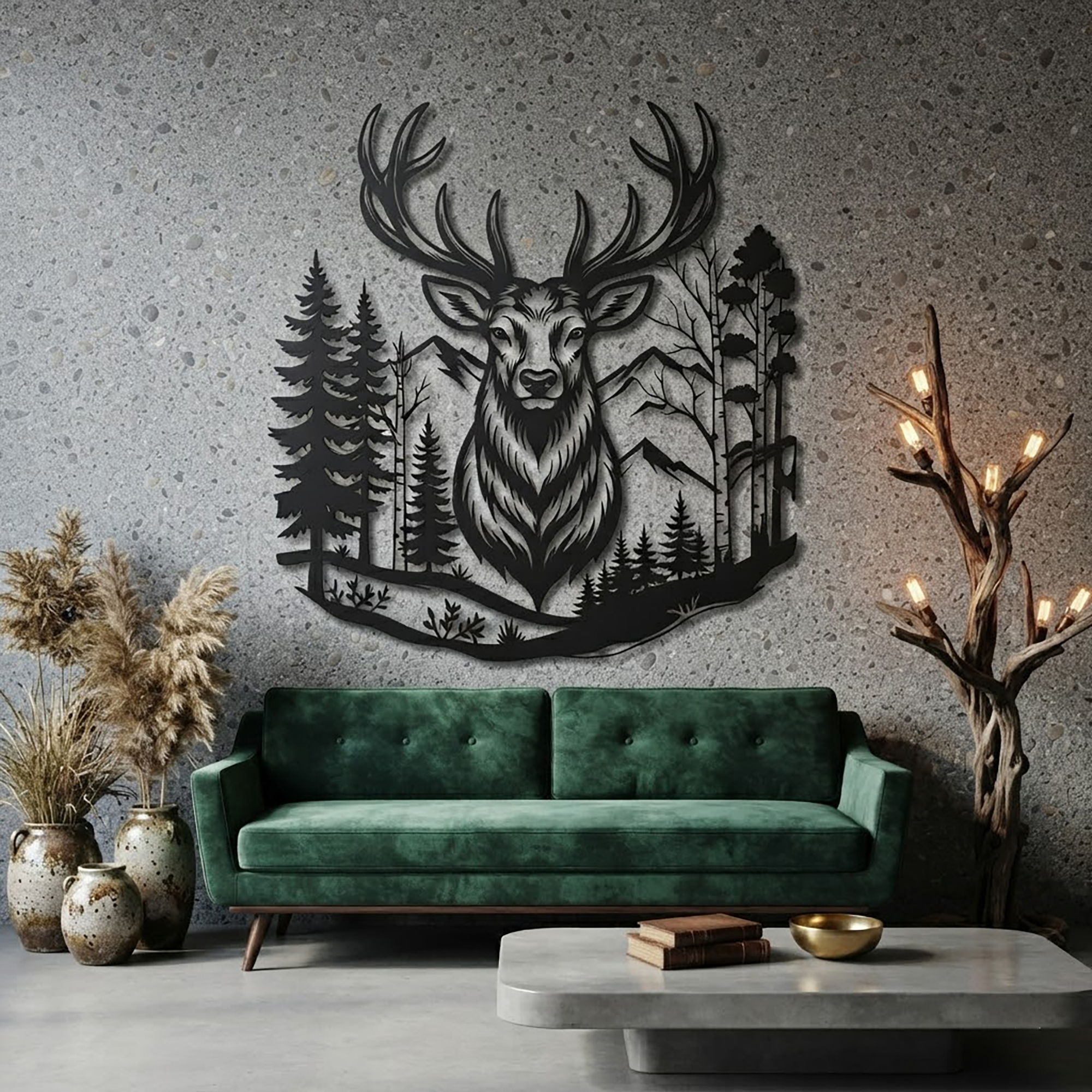 Elk Forest Metal Wall Art - product view 2