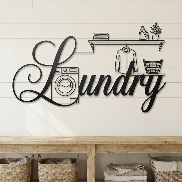 Laundry Room Metal Wall Art