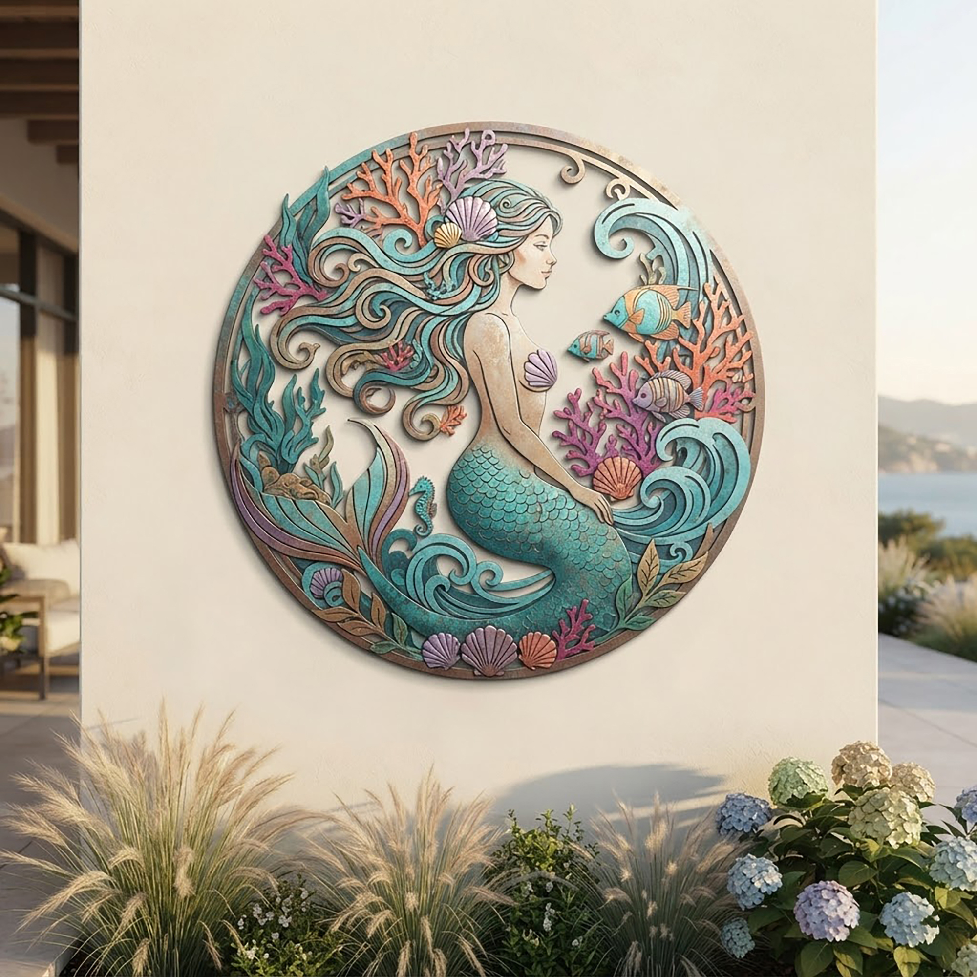 Mermaid Metal Wall Art