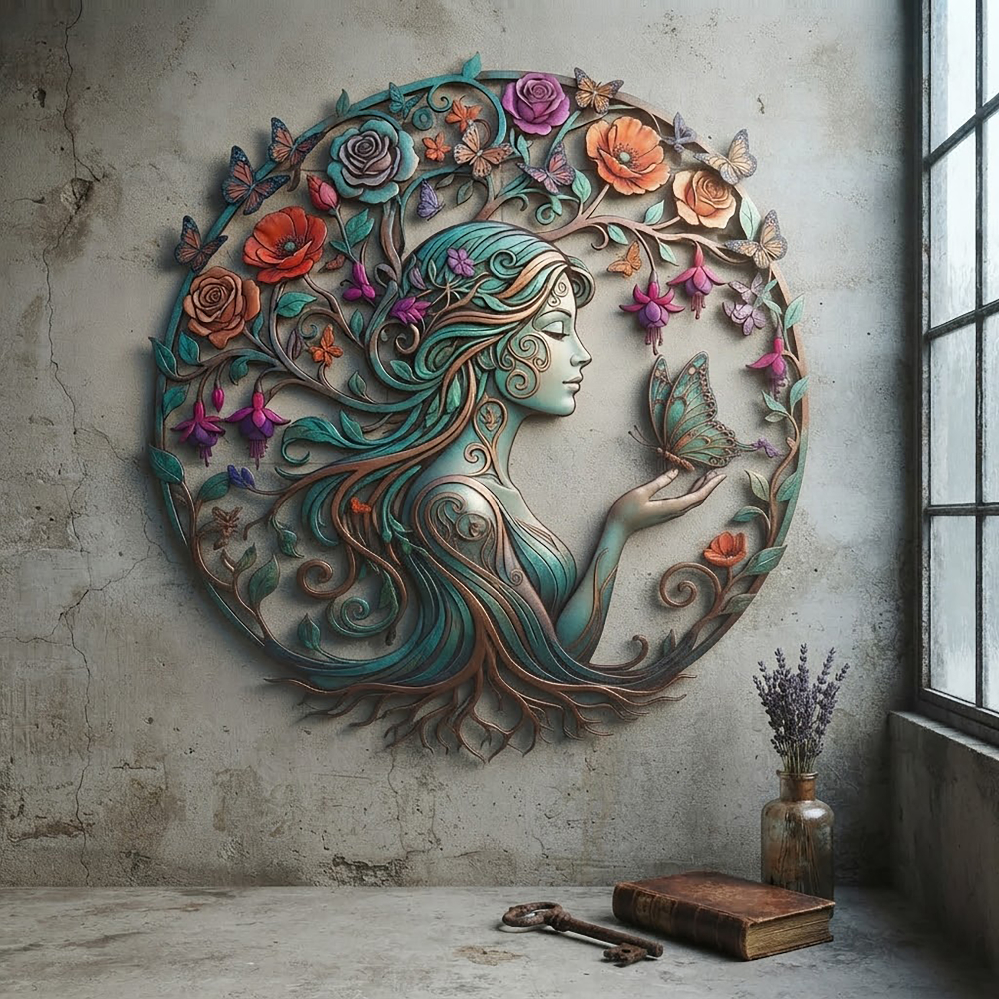 Mother Nature Metal Wall Art - product view 2