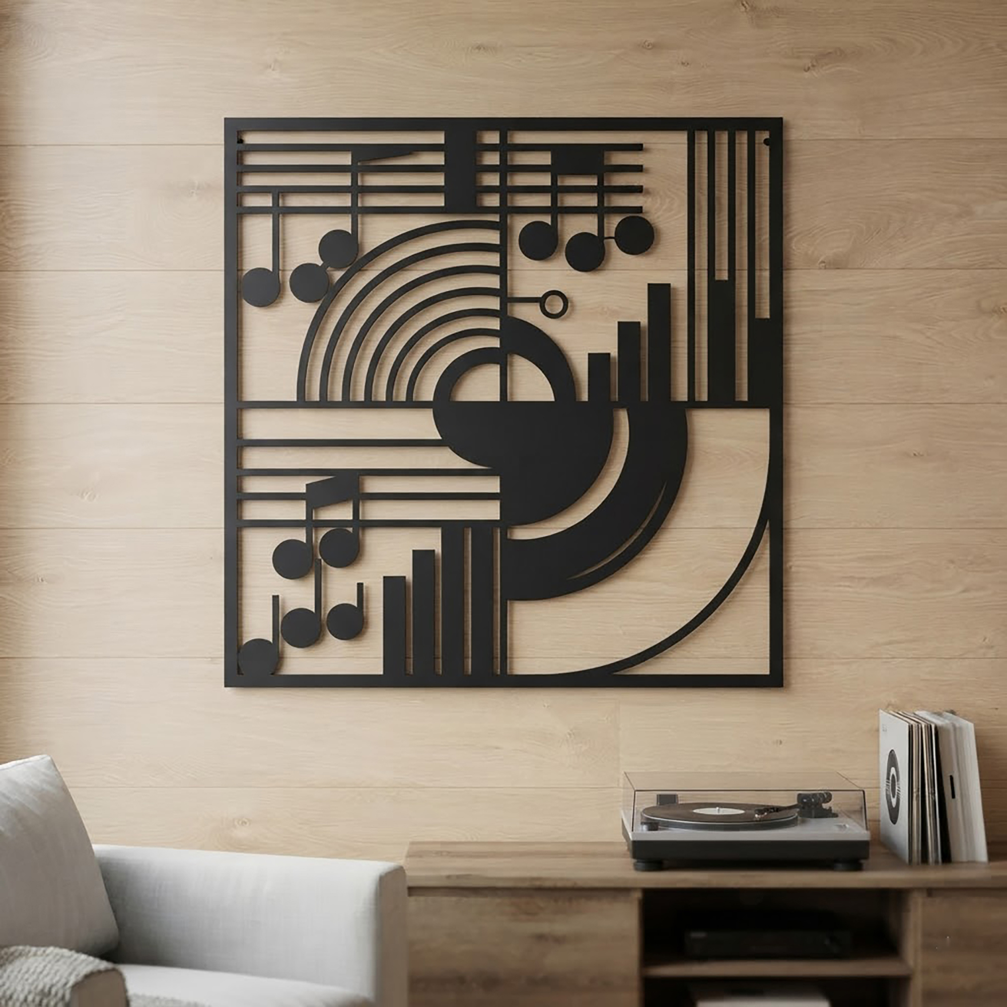 Abstract Music Metal Wall Art