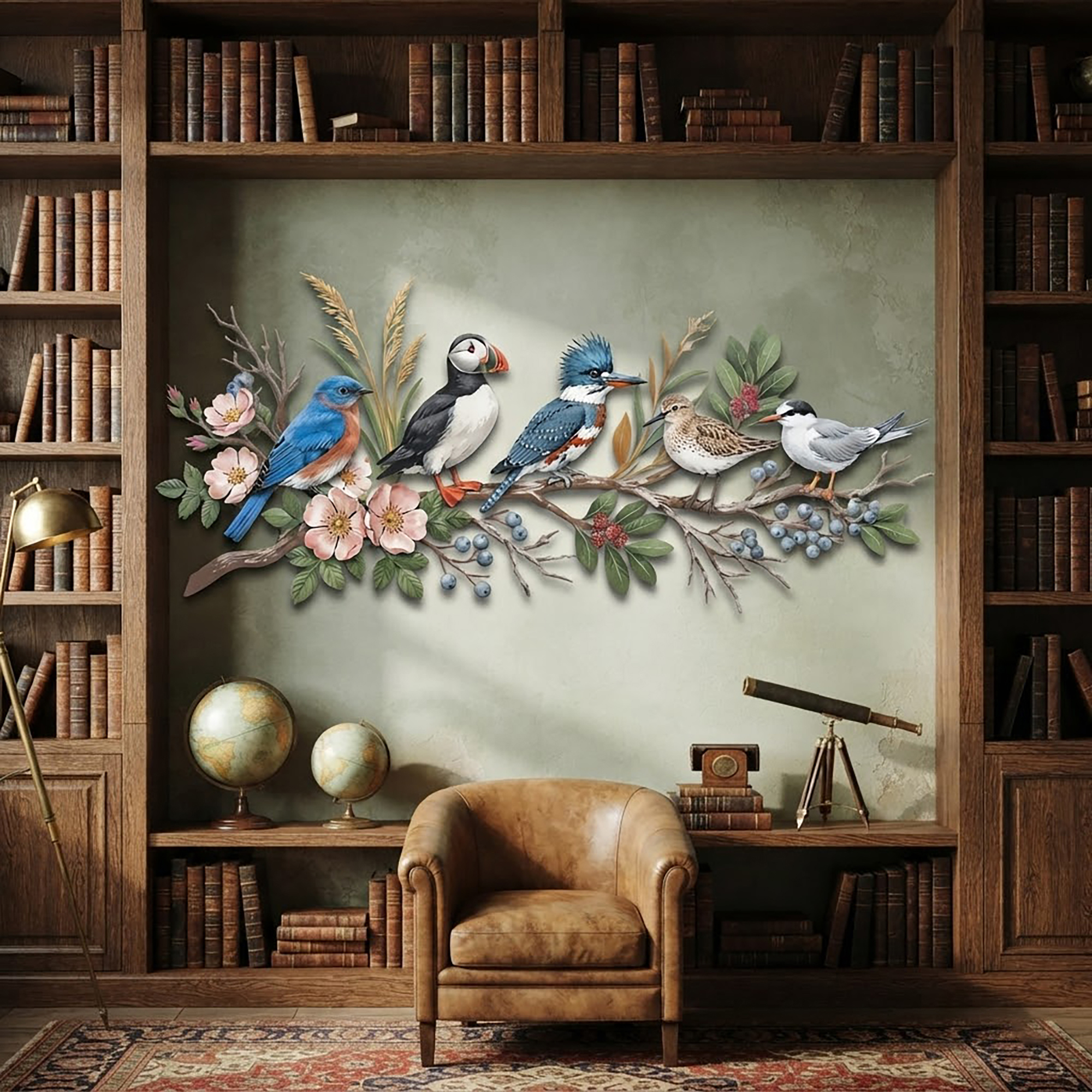 Coastal Birds Metal Wall Art - product view 2