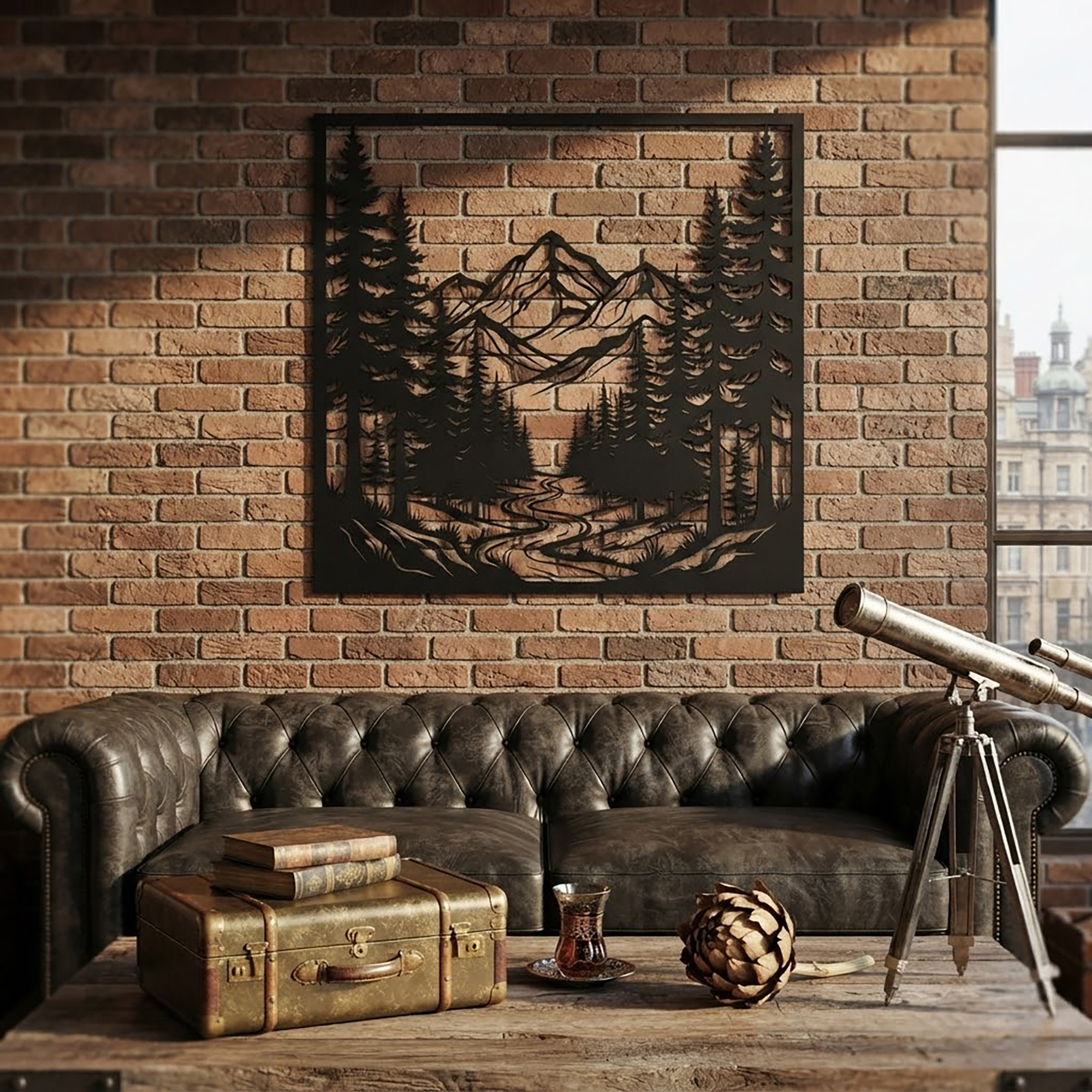 Mountain Metal Wall Art - product view 2