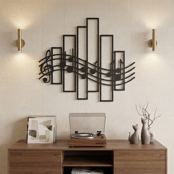 Music Notes Metal Wall Art