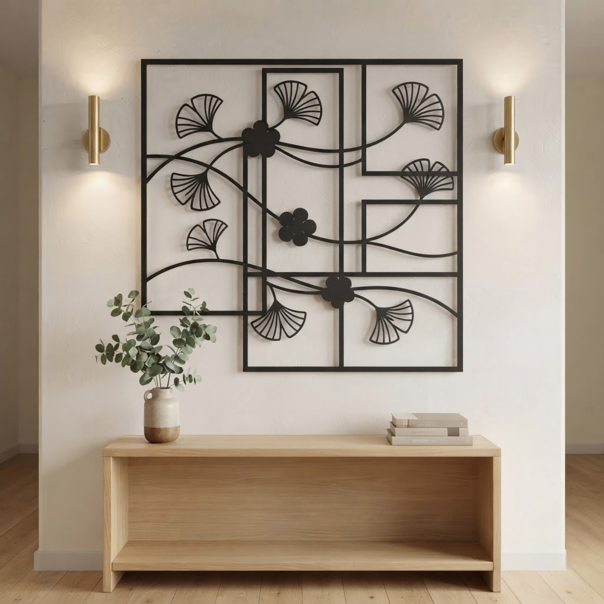 Ginkgo Leaf Metal Wall Art