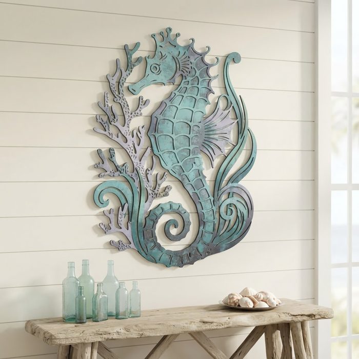 Seahorse Metal Wall Art