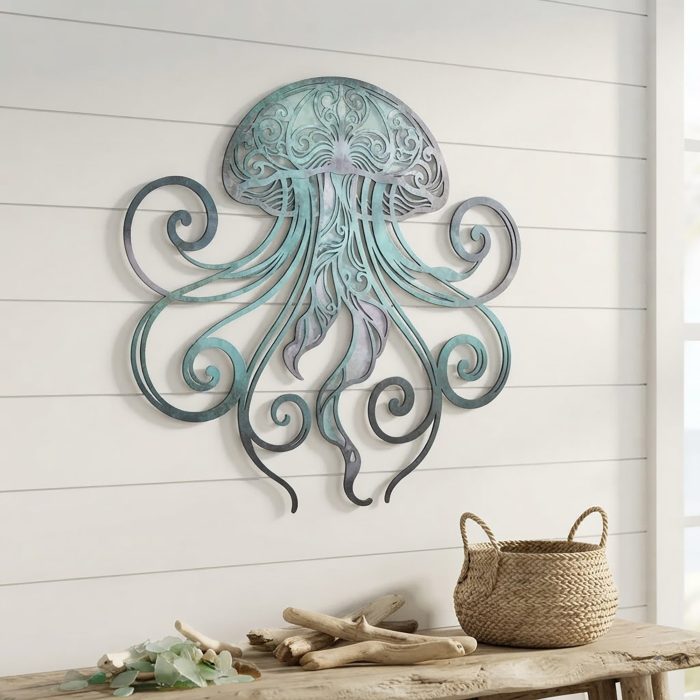 Jellyfish Metal Wall Art
