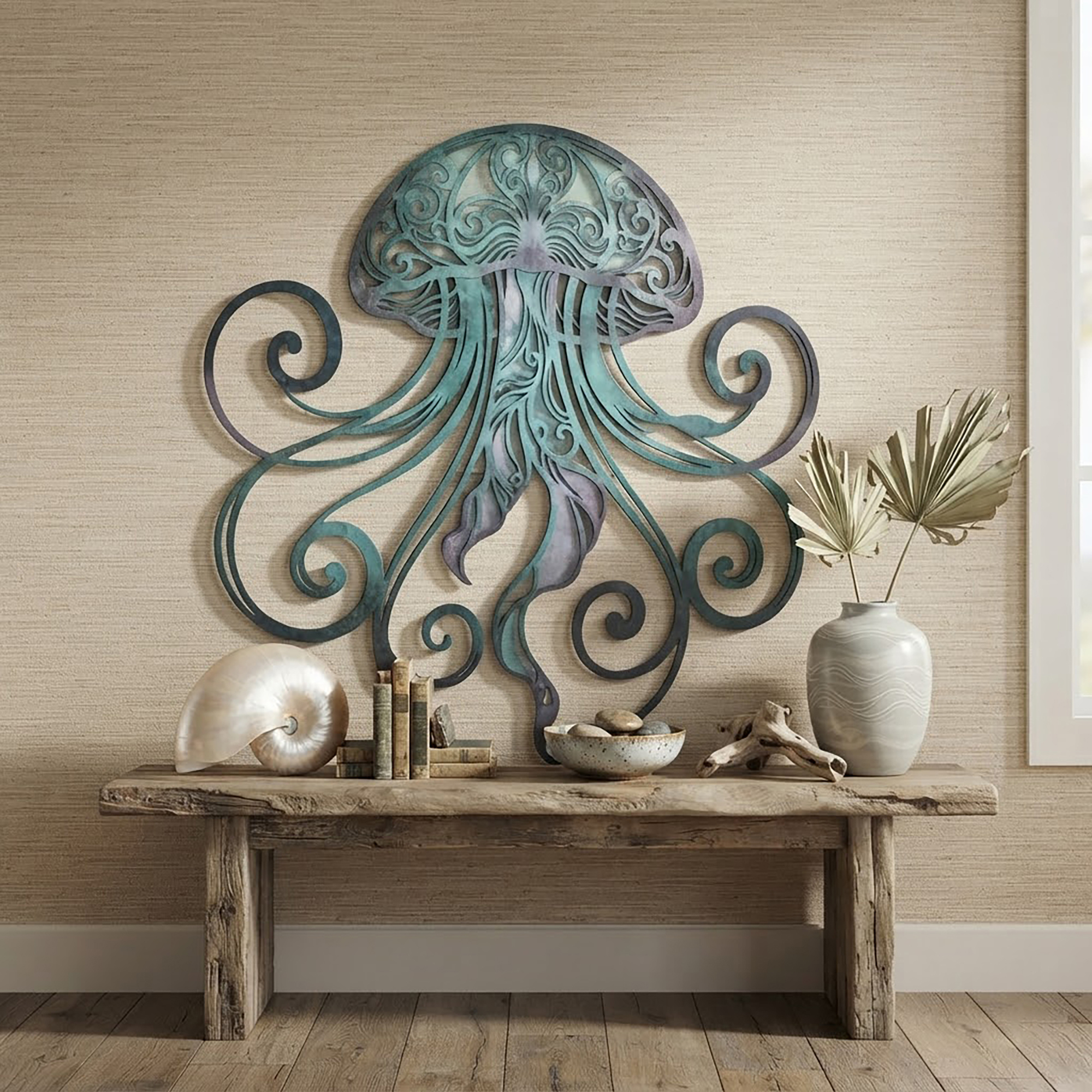 Jellyfish Metal Wall Art - product view 2