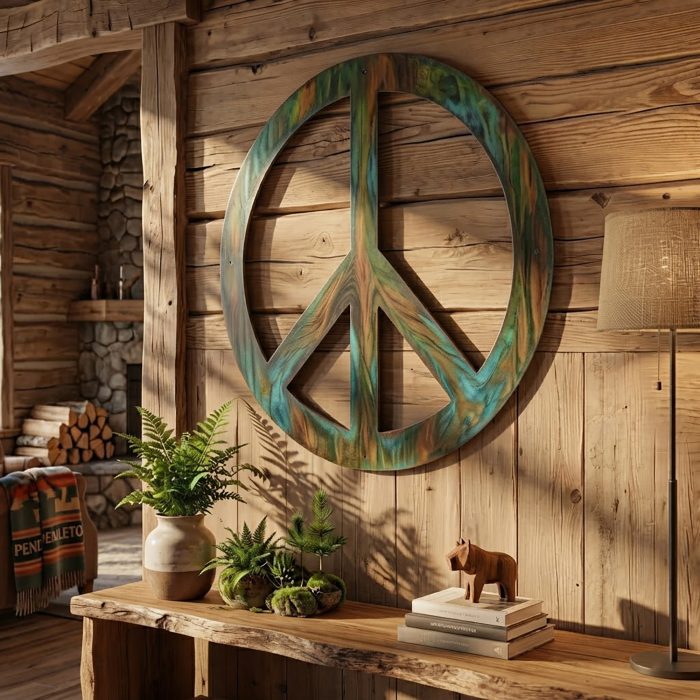 Peace Sign Metal Wall Art