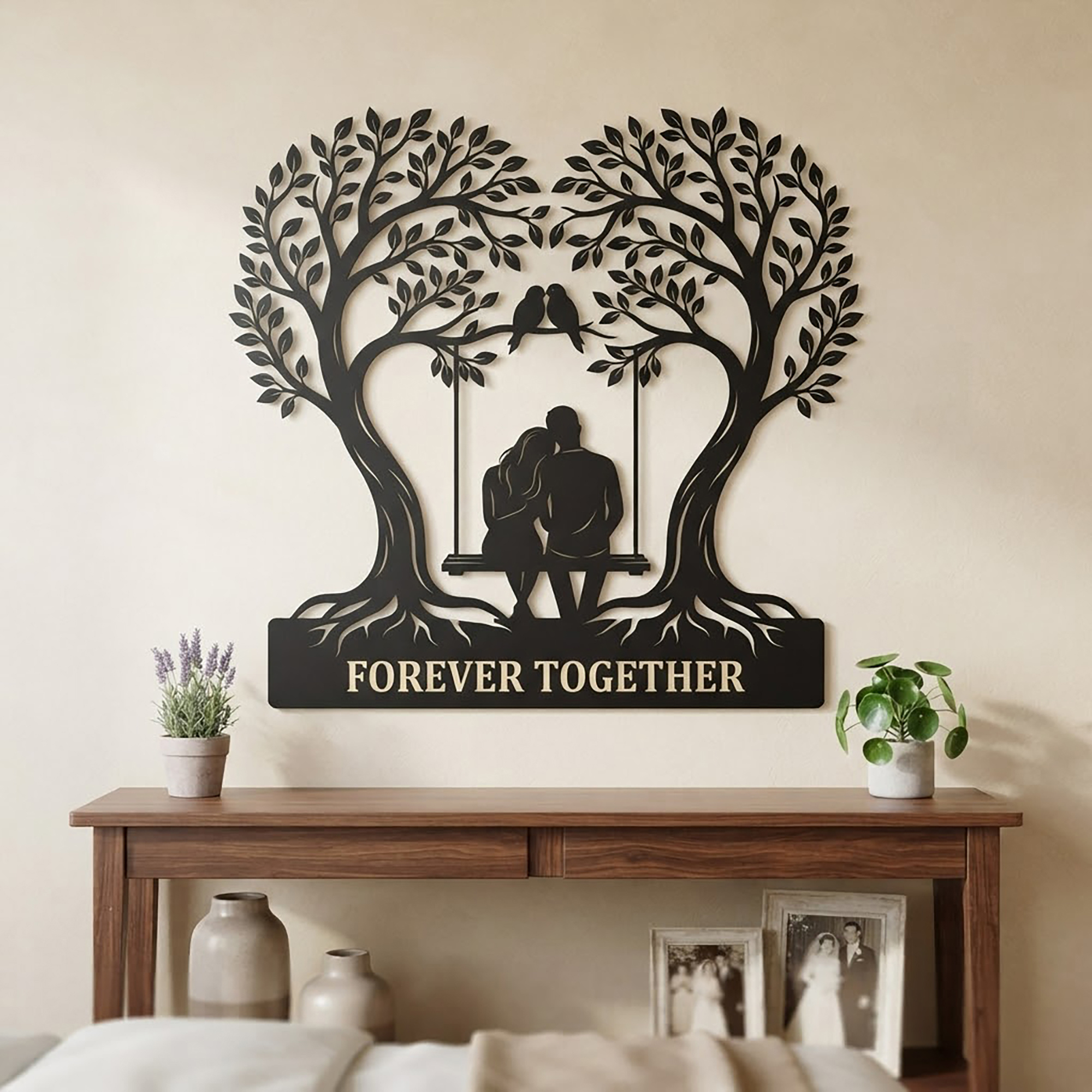 Forever Together Couple Metal Wall Art