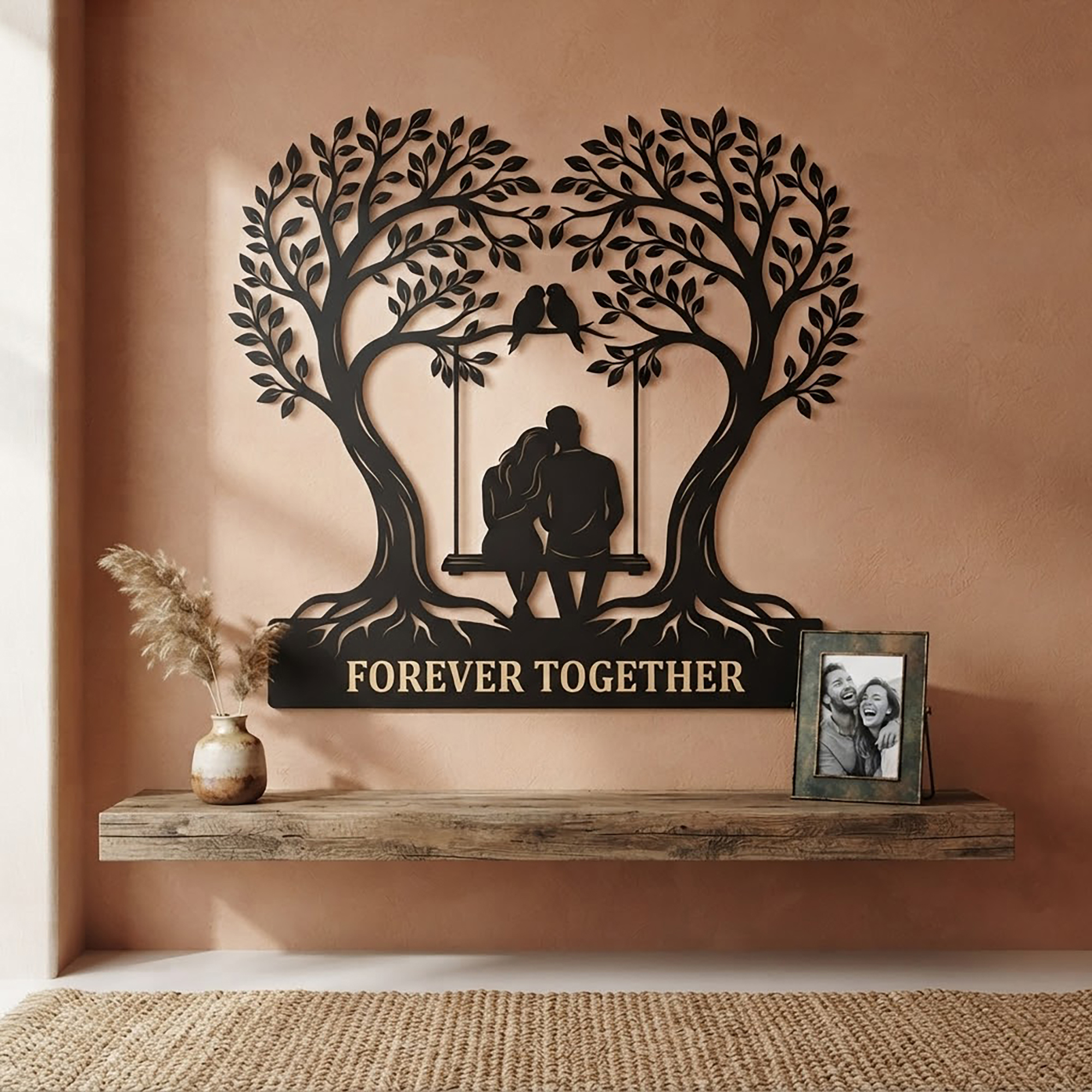 Forever Together Couple Metal Wall Art - product view 2