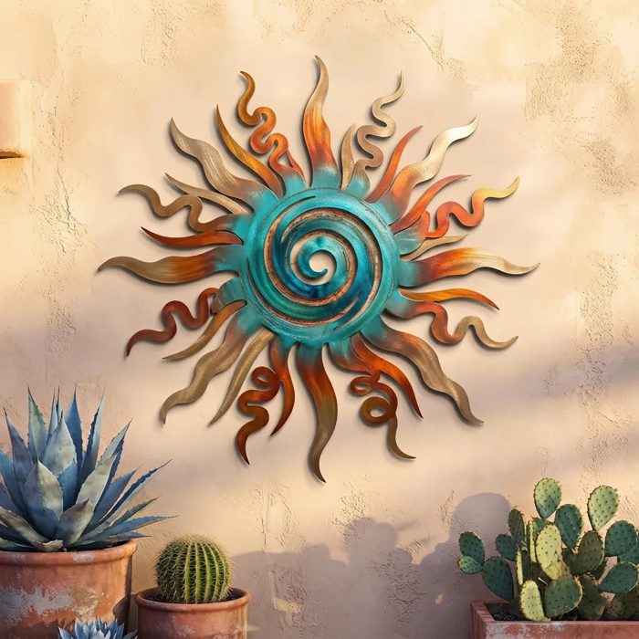 Colorful Sun Metal Wall Art