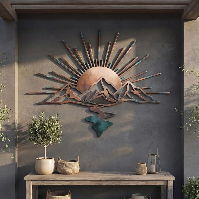 Mountain Sunrise Metal Wall Art