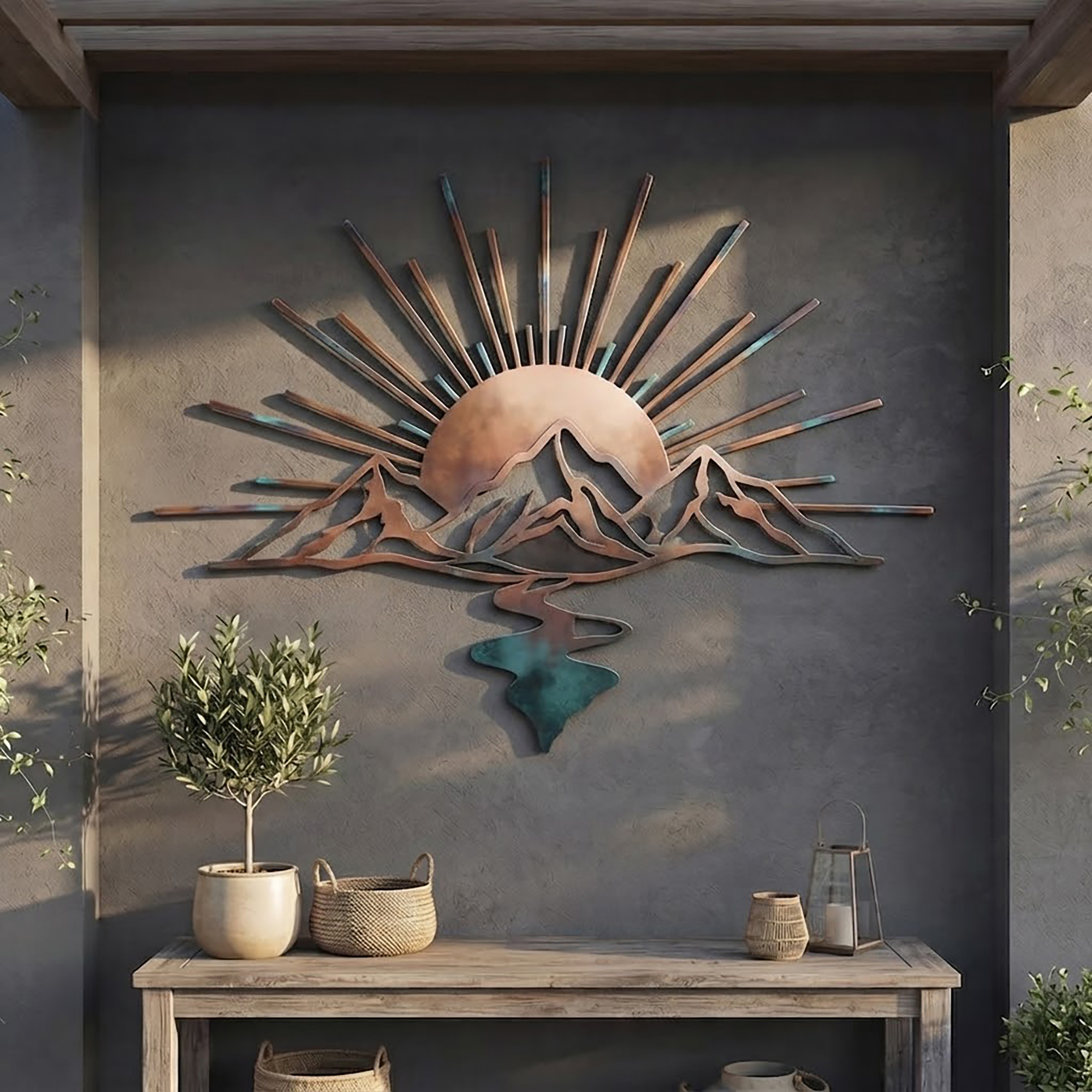 Mountain Sunrise Metal Wall Art