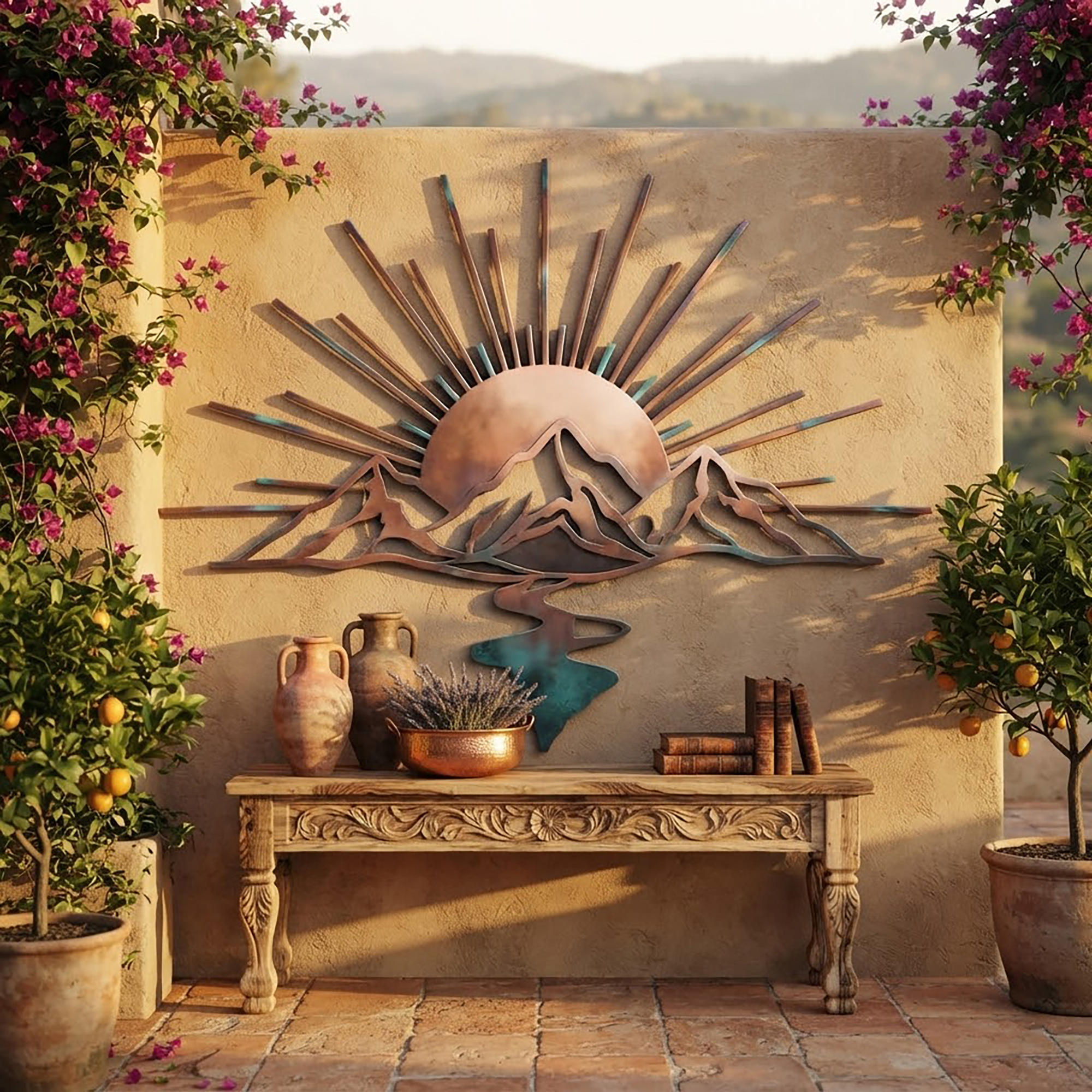 Mountain Sunrise Metal Wall Art - product view 2